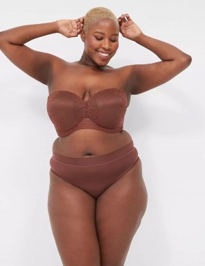 Lane Bryant Comfort Bliss Wide-Side String Panty Dames Chocola | TPG2926NA