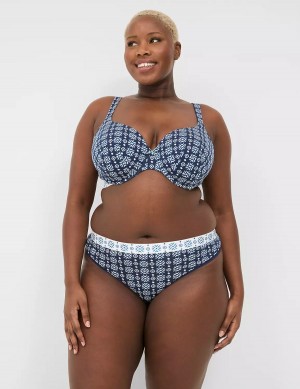 Lane Bryant Cotton With Wide Waistband String Panty Dames Blauw | YIS775RL