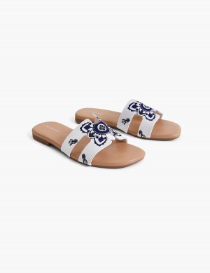 Lane Bryant Dream Cloud Slip-On Platte Sandalen Dames Wit | DLT3616EB