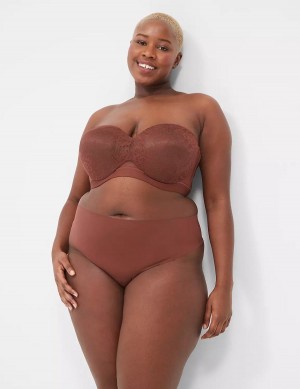 Lane Bryant Invisible Edge String Panty Dames Chocola | ZRK82100PS