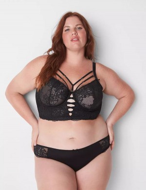 Lane Bryant Lace Tanga Slips Dames Zwart | MKZ3537AX