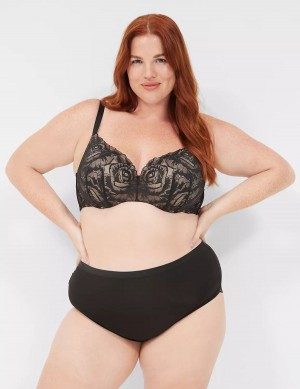 Lane Bryant No-Show Lace-Back Full Slips Dames Zwart | WRH3638RA