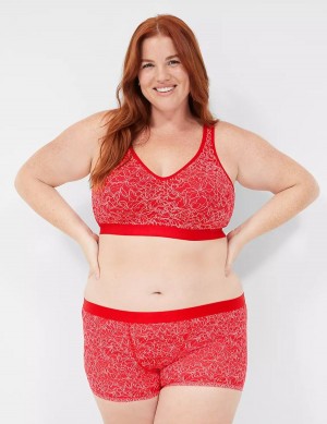 Lane Bryant Stretch Lace Boyfriend Slips Dames Rood | DKP9528FF