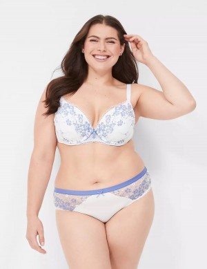 Lane Bryant Stretch Lace Hipster Panty Dames Wit | HYP514DG