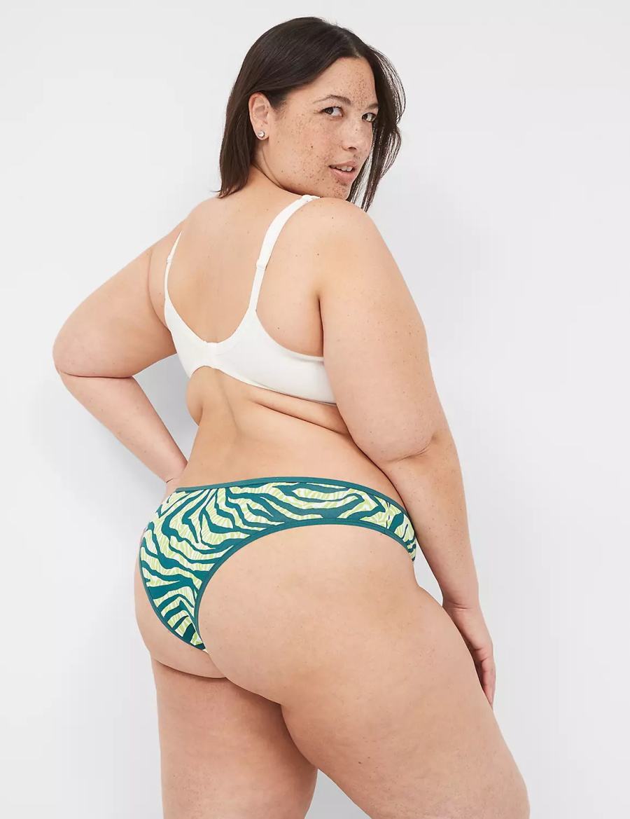 Lane Bryant Cotton Dipped Tanga Slips Dames Diepturquoise | VZK7490WY