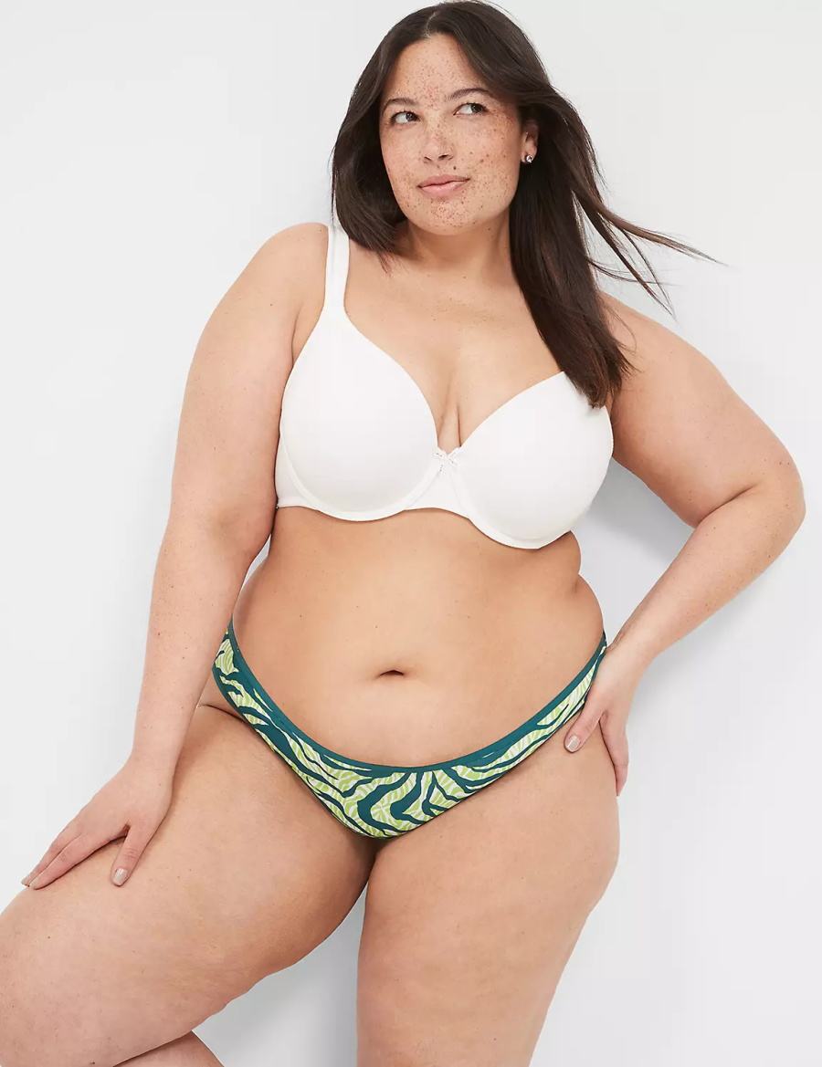 Lane Bryant Cotton Dipped Tanga Slips Dames Diepturquoise | VZK7490WY