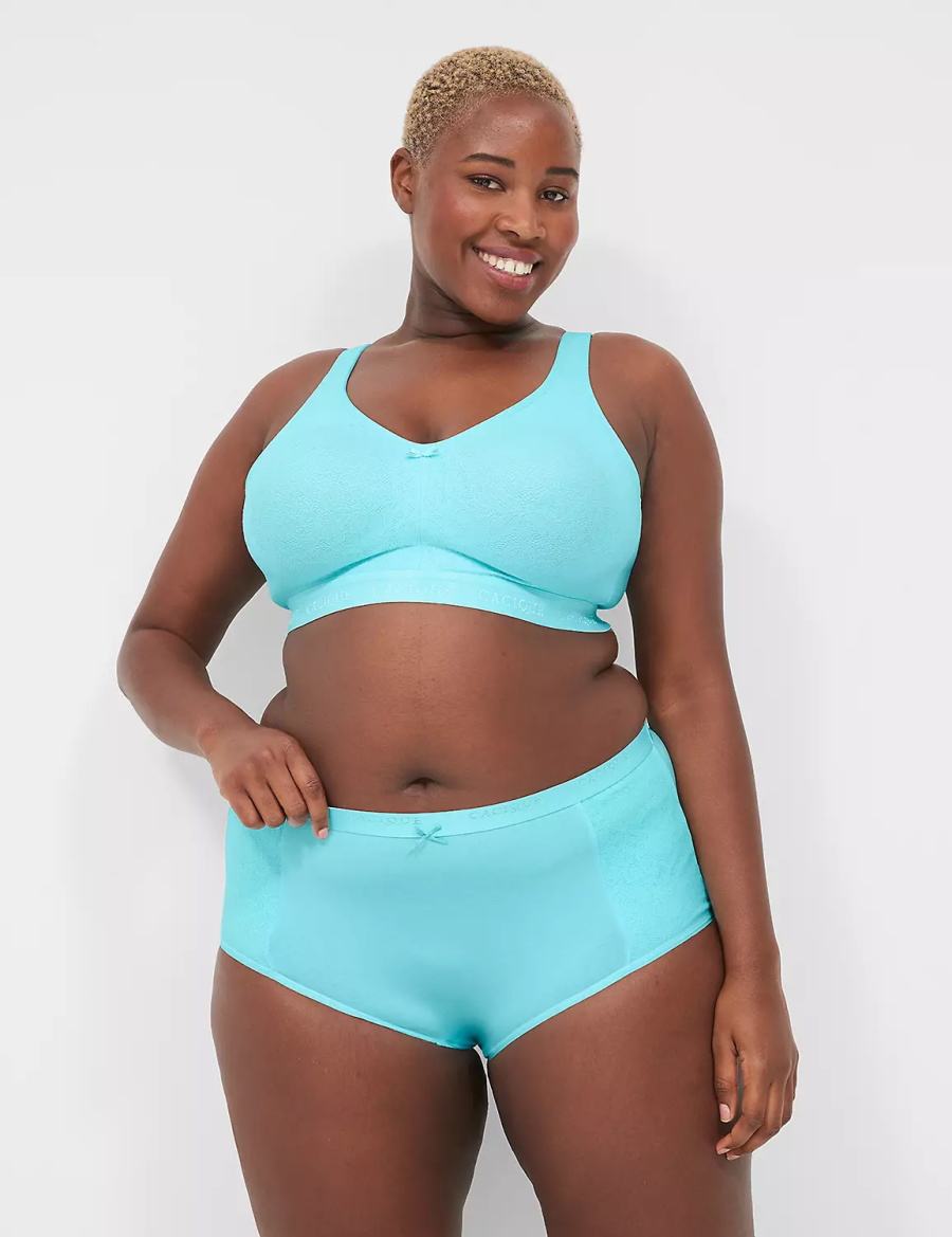 Lane Bryant Cotton Full With Lace Trim Slips Dames Turquoise | ZSH5290EZ