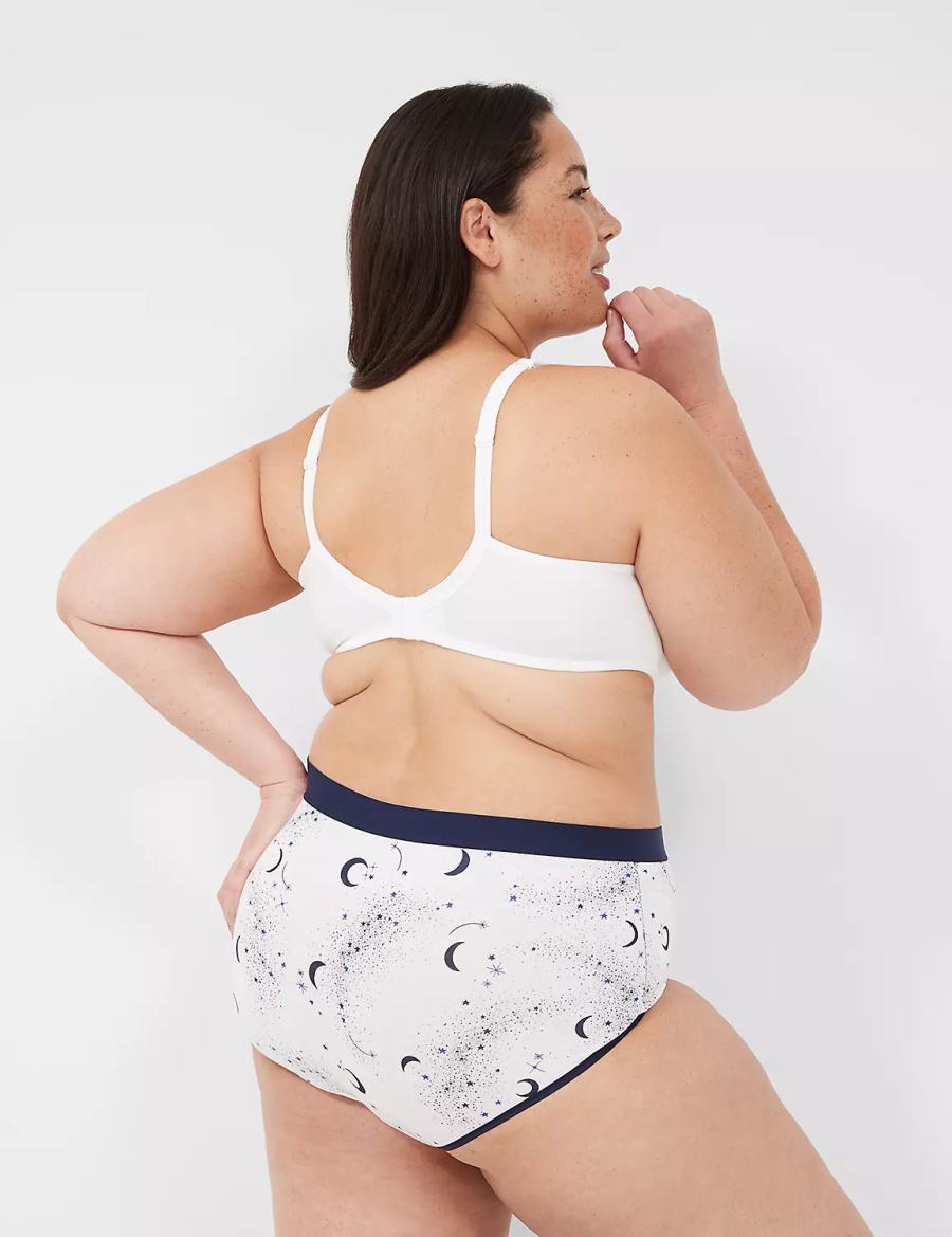 Lane Bryant Cotton Full With Wide Waistband Slips Dames Wit | CKB725HX