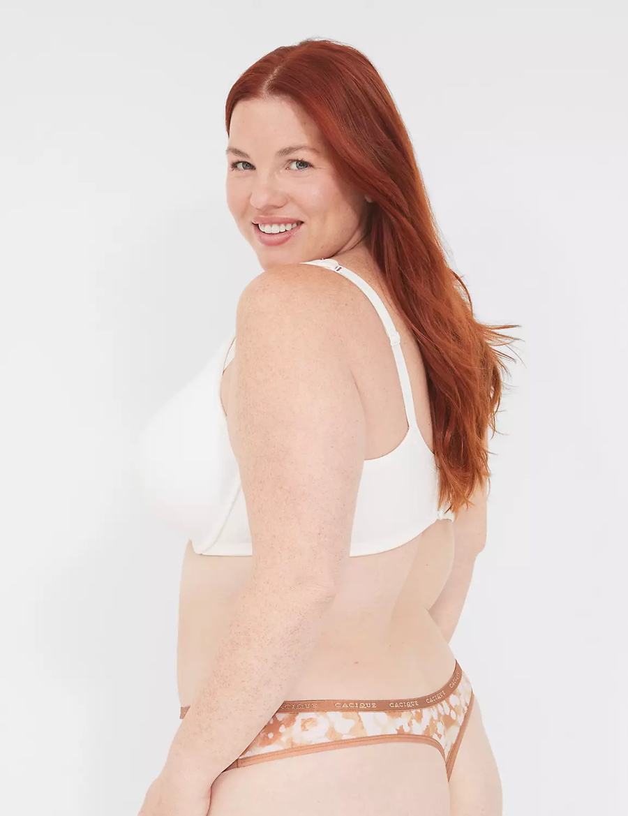 Lane Bryant Cotton String Panty Dames Beige | QHY49YQ