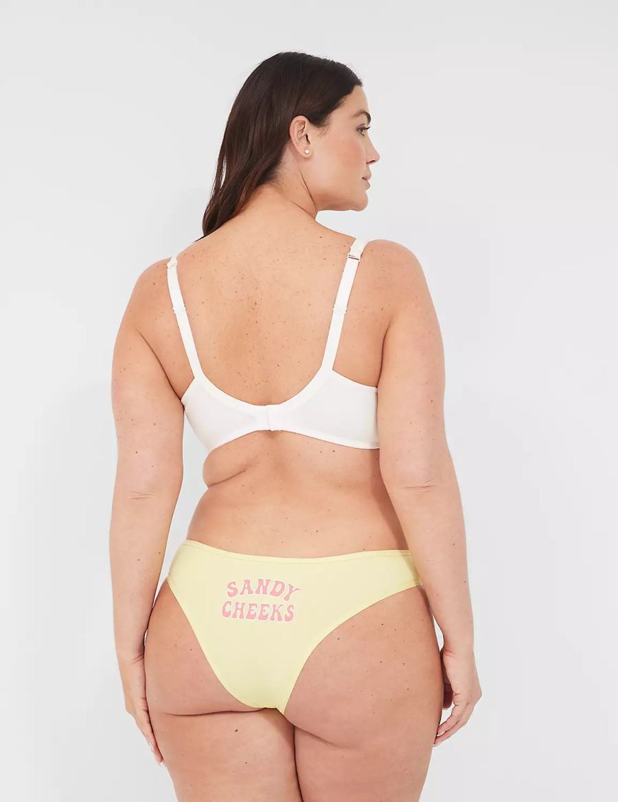 Lane Bryant Crush Cotton Dipped Tanga Slips Dames Geel | ATC7175TE