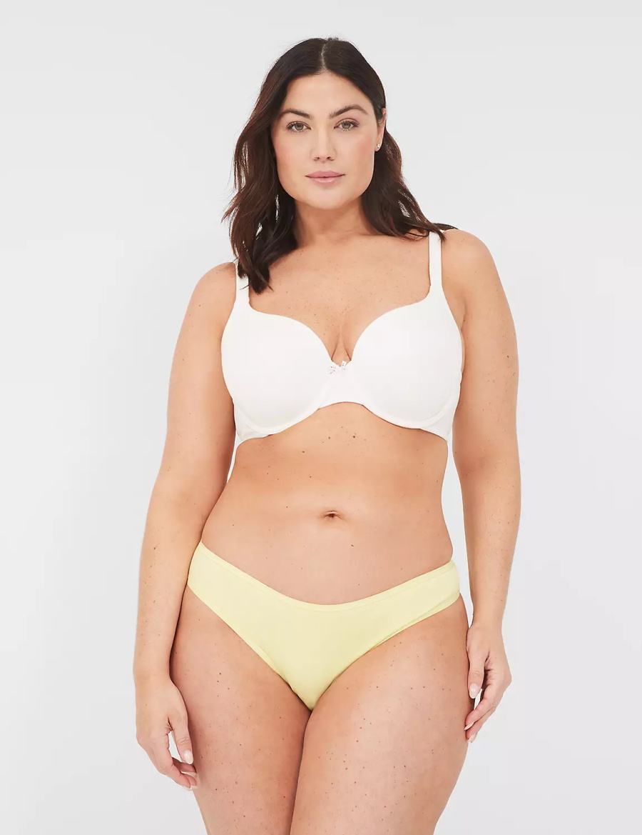 Lane Bryant Crush Cotton Dipped Tanga Slips Dames Geel | ATC7175TE