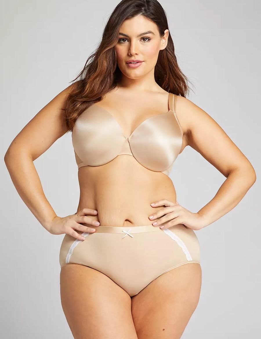 Lane Bryant Extra Soft Full Slips Dames Beige | UVN2561IH