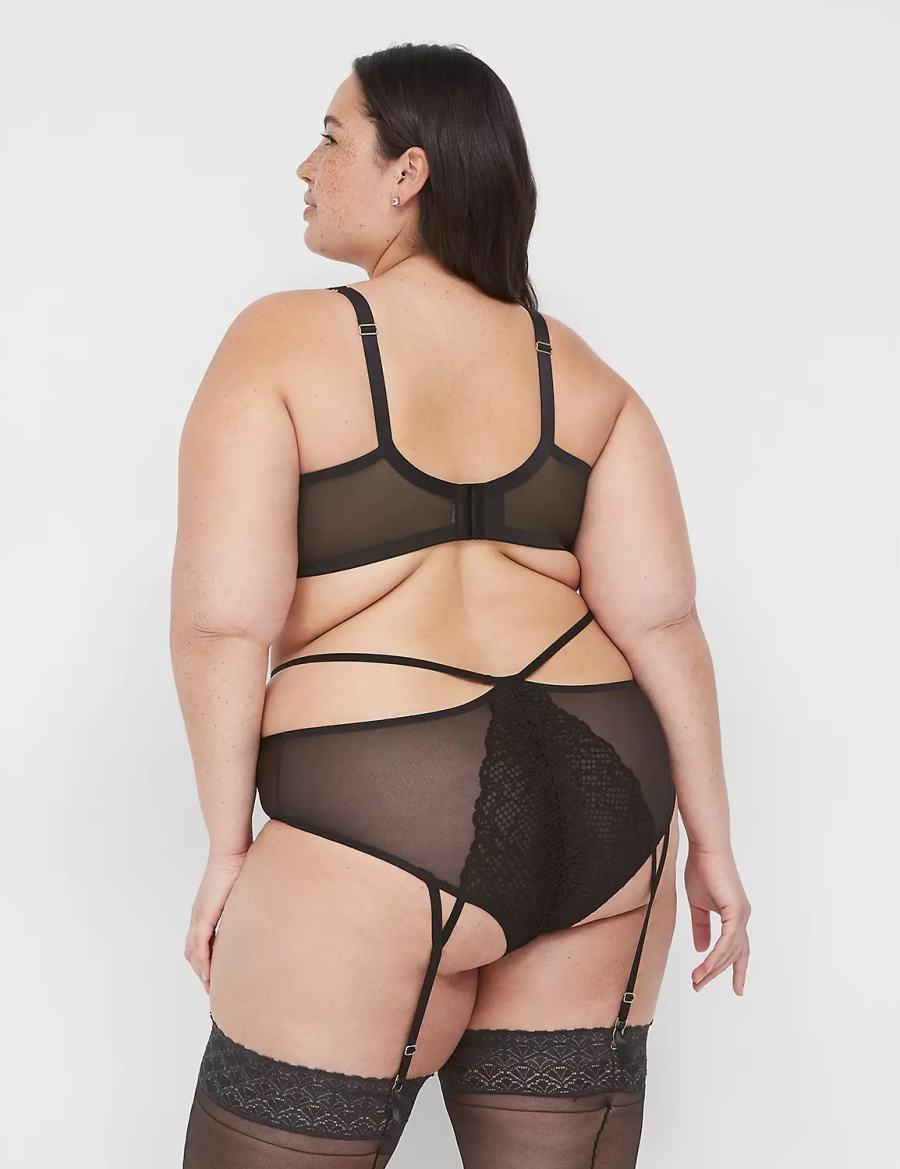 Lane Bryant Garter Slips Dames Zwart | TSJ587BD