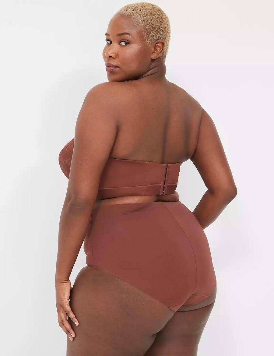 Lane Bryant Invisible Edge Full Slips Dames Chocola | MPV8489PO