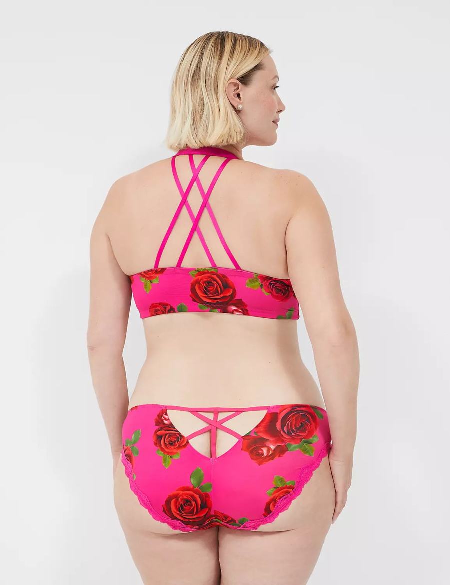 Lane Bryant Lace-Trim Bikini Panty Dames Roze Fuchsie | XMY2687DT