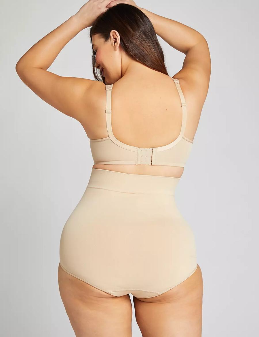 Lane Bryant Level 2 Shaping Ultra High-Waist Brief Slips Dames Beige | PEX4483IM