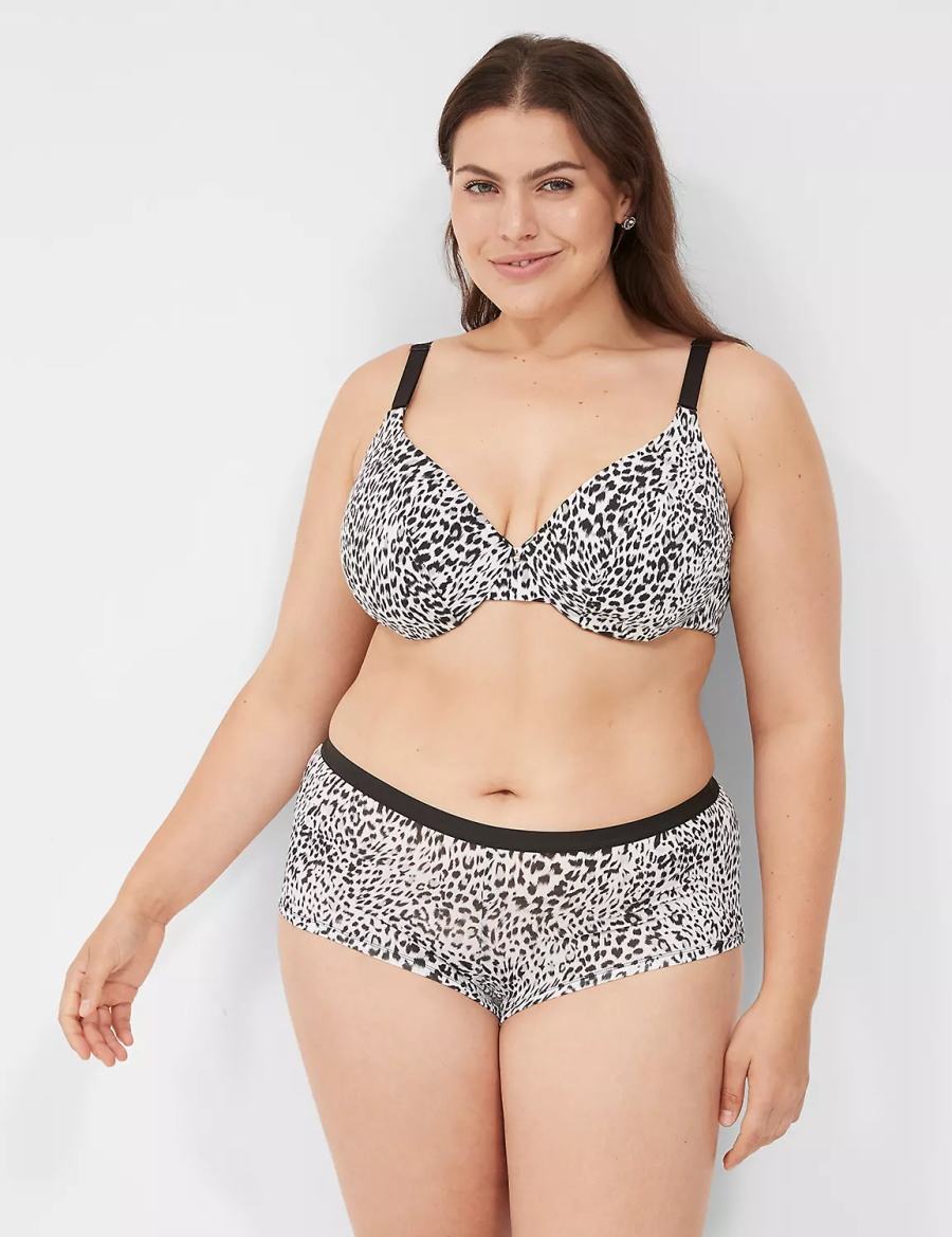 Lane Bryant No-Show Boyshort Slips Dames Wit Zwart | IPU1922DF