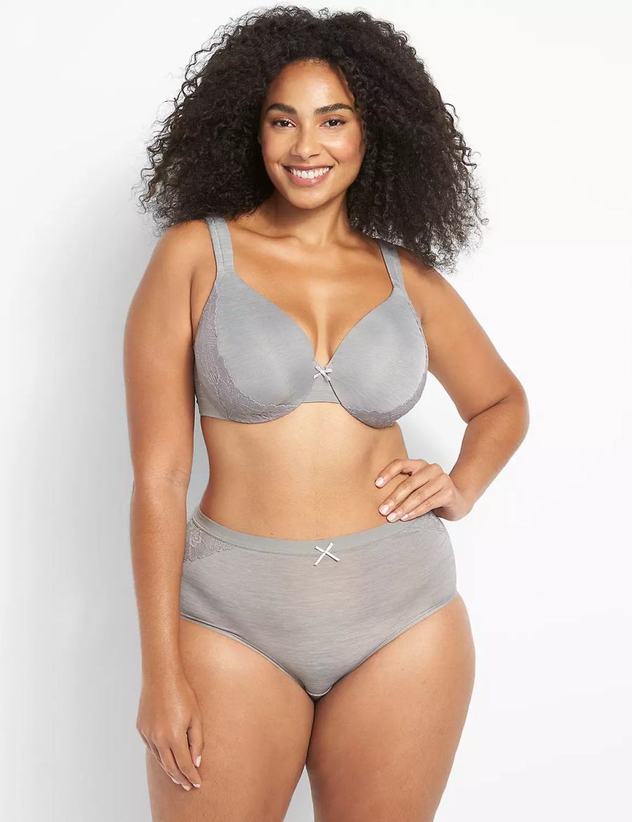 Lane Bryant No-Show Full Slips Dames Grijs | MAH9365MD