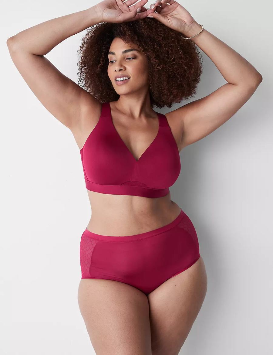 Lane Bryant No-Show Full with Lace Slips Dames Rood | WZO4383FH