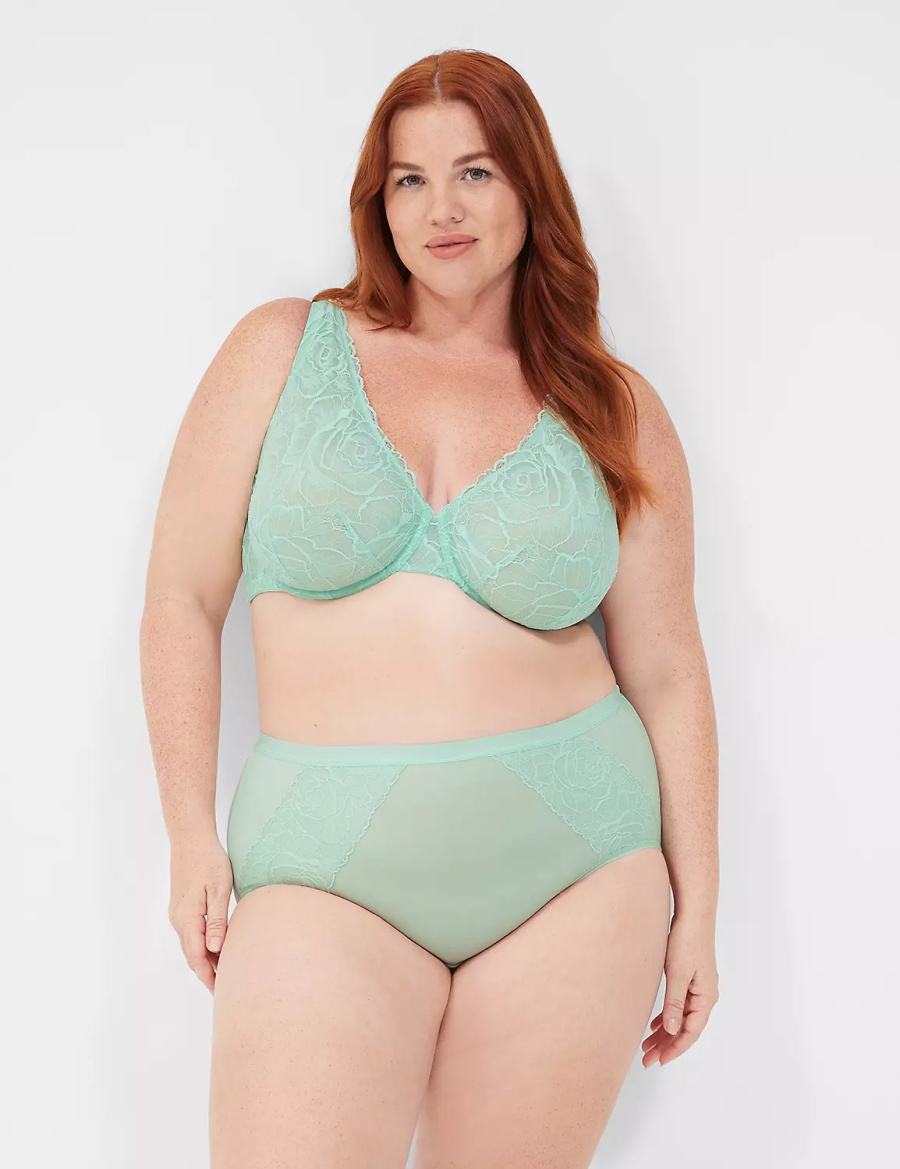 Lane Bryant No-Show Full with Lace Slips Dames Lichtgroen | LZR757YT