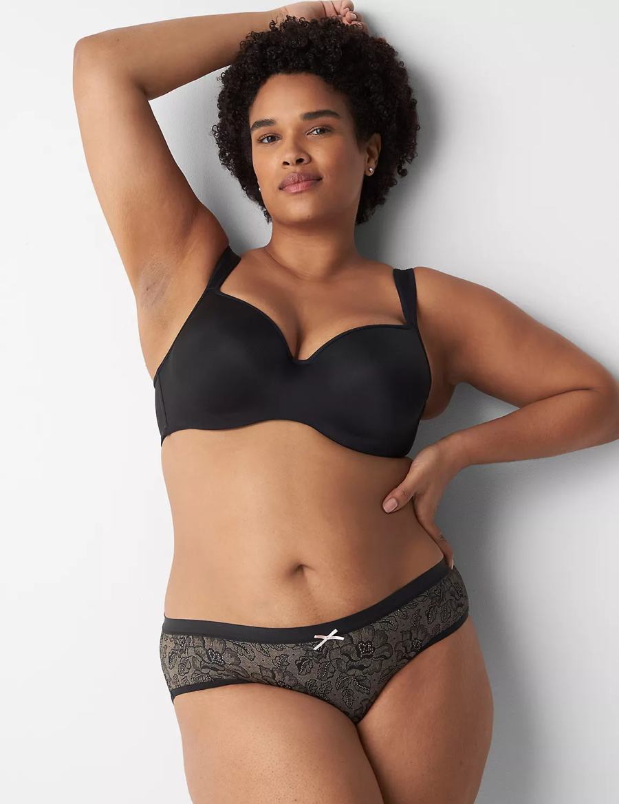 Lane Bryant No-Show Hipster Panty Dames Zwart | LJF2243AQ