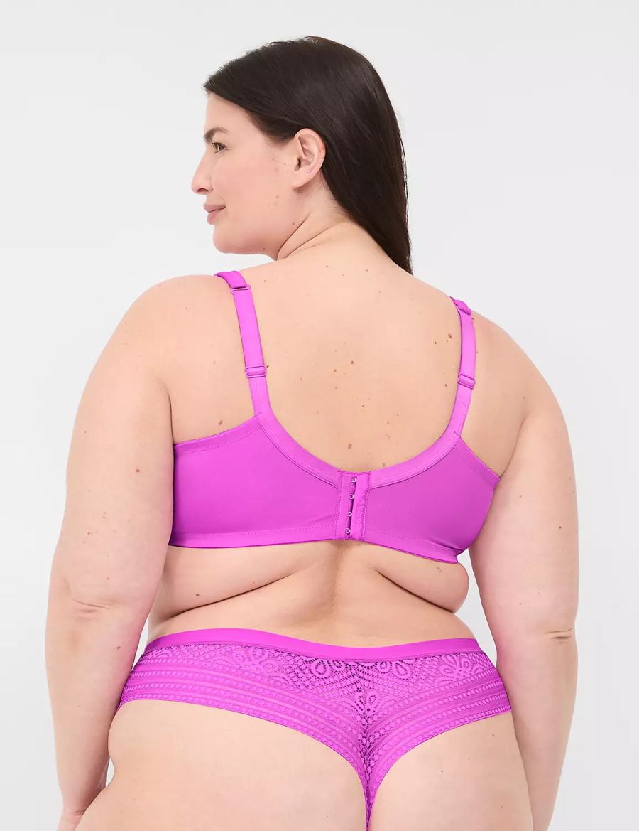 Lane Bryant No-Show With Lace Back String Panty Dames Lichtpaars | IRU2026XF