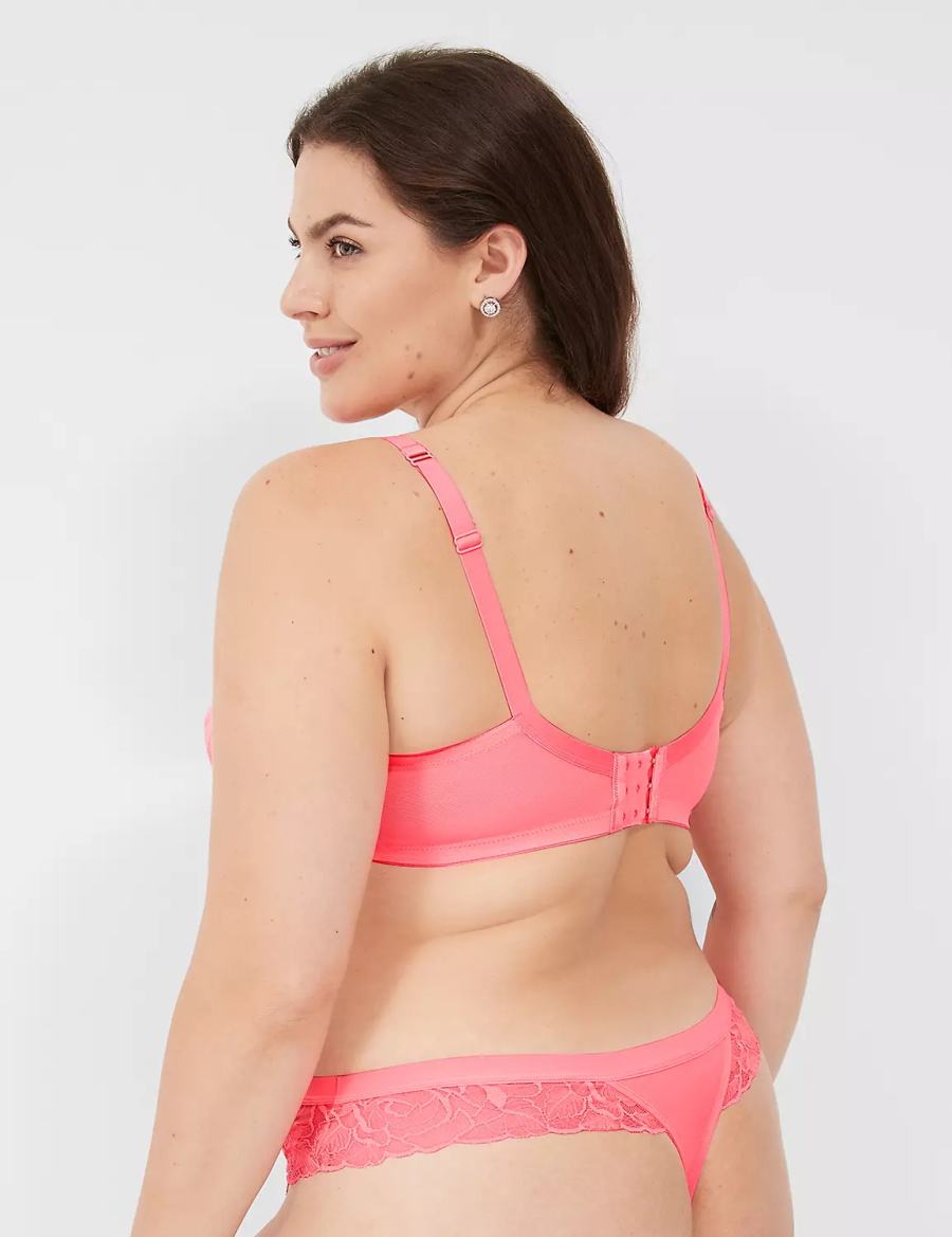 Lane Bryant No-Show with Lace String Panty Dames Roze | RHB493BW