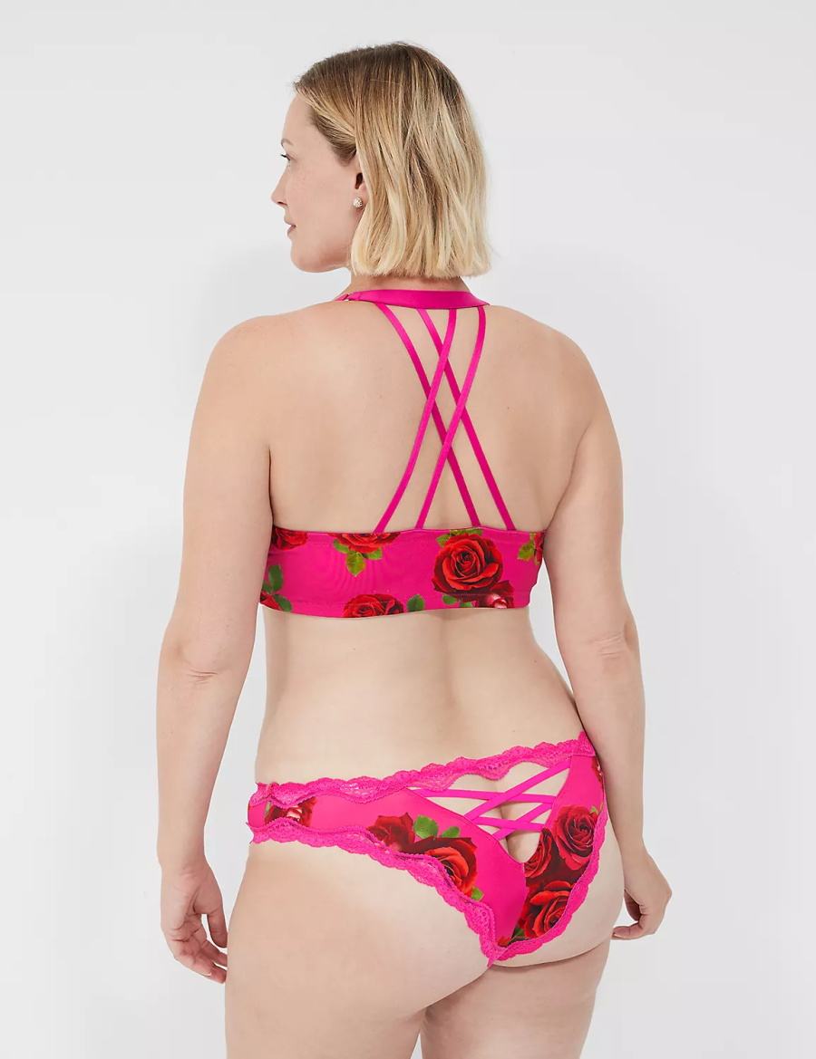 Lane Bryant Strappy-Back Tanga Slips Dames Roze Fuchsie | MIU5639GE